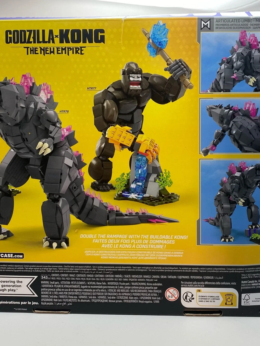 2023 MEGA Showcase Kong x Godzilla: The New Empire GODZILLA 12.5in Set 543pcs